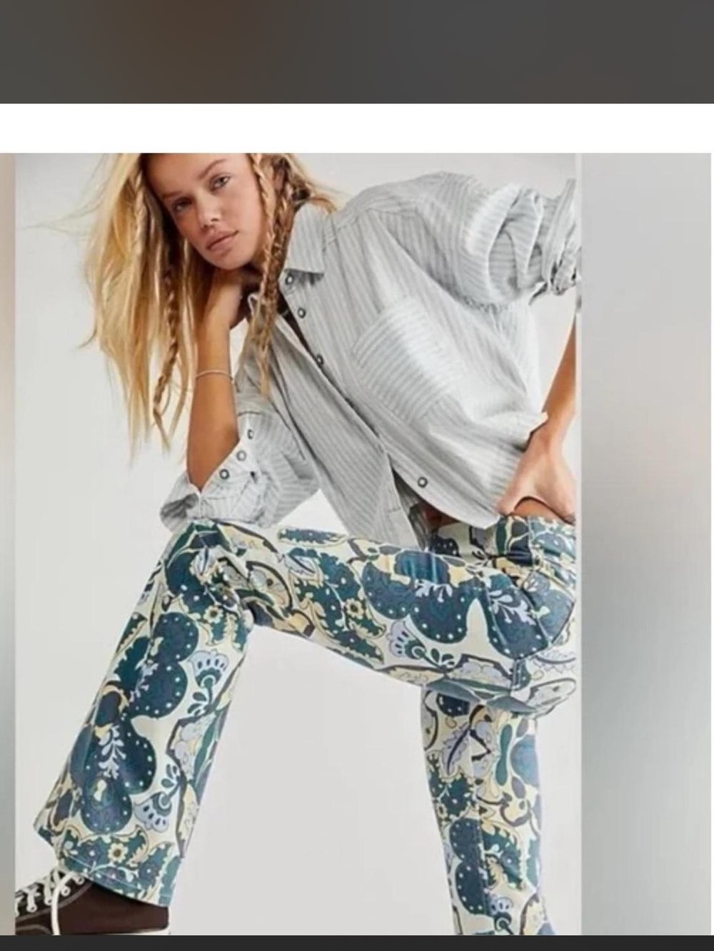 Free People Penny Pull On Printed Floral Flare pants